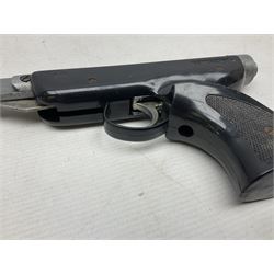 Italian RO72 .177 target air pistol with break barrel action, shaped and chequered grips L32cm