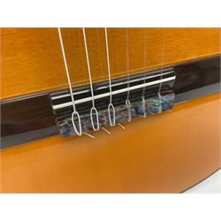 2019 A. Burguet Valencia hand made Flamenco guitar model IF-001 with spruce top and cypress wood back and sides; bears maker's label, L98cm; in original Burguet fitted hard carrying case