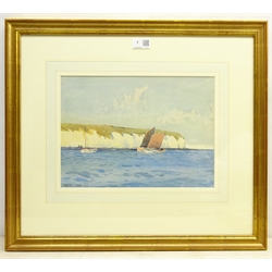  Ernest Dade (Staithes Group 1868-1935): Fishing Cobles off Flamborough, watercolour signed and dated '94, 23cm x 33cm Provenance: with T B & R Jordan 'Staithes Group Centenary Exhibition' Harrogate 2003  