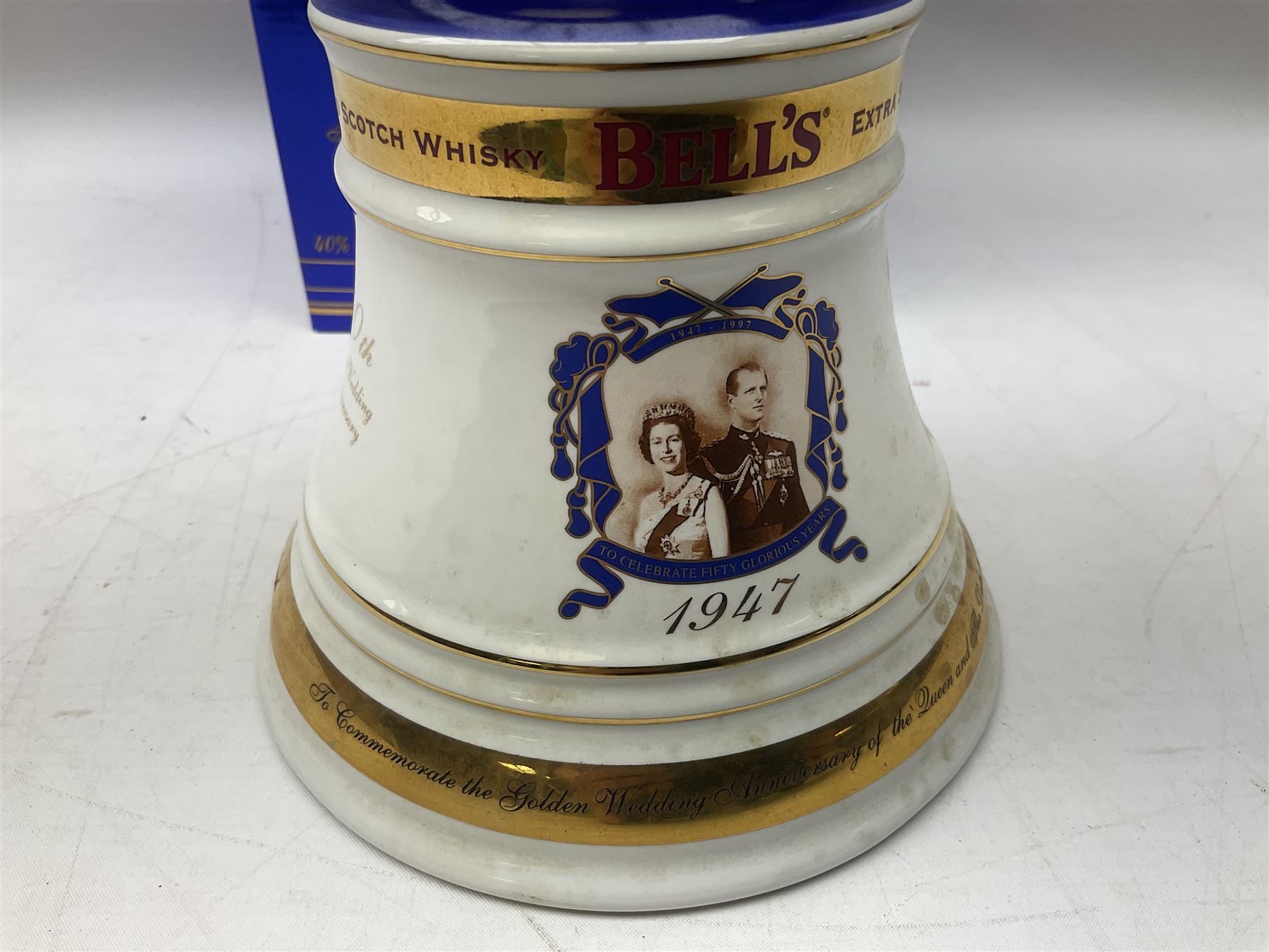 Bells, 8 year old, Scotch whisky, in Seven Wade ceramic decanters