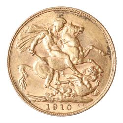 King Edward VII 1910 gold full sovereign coin