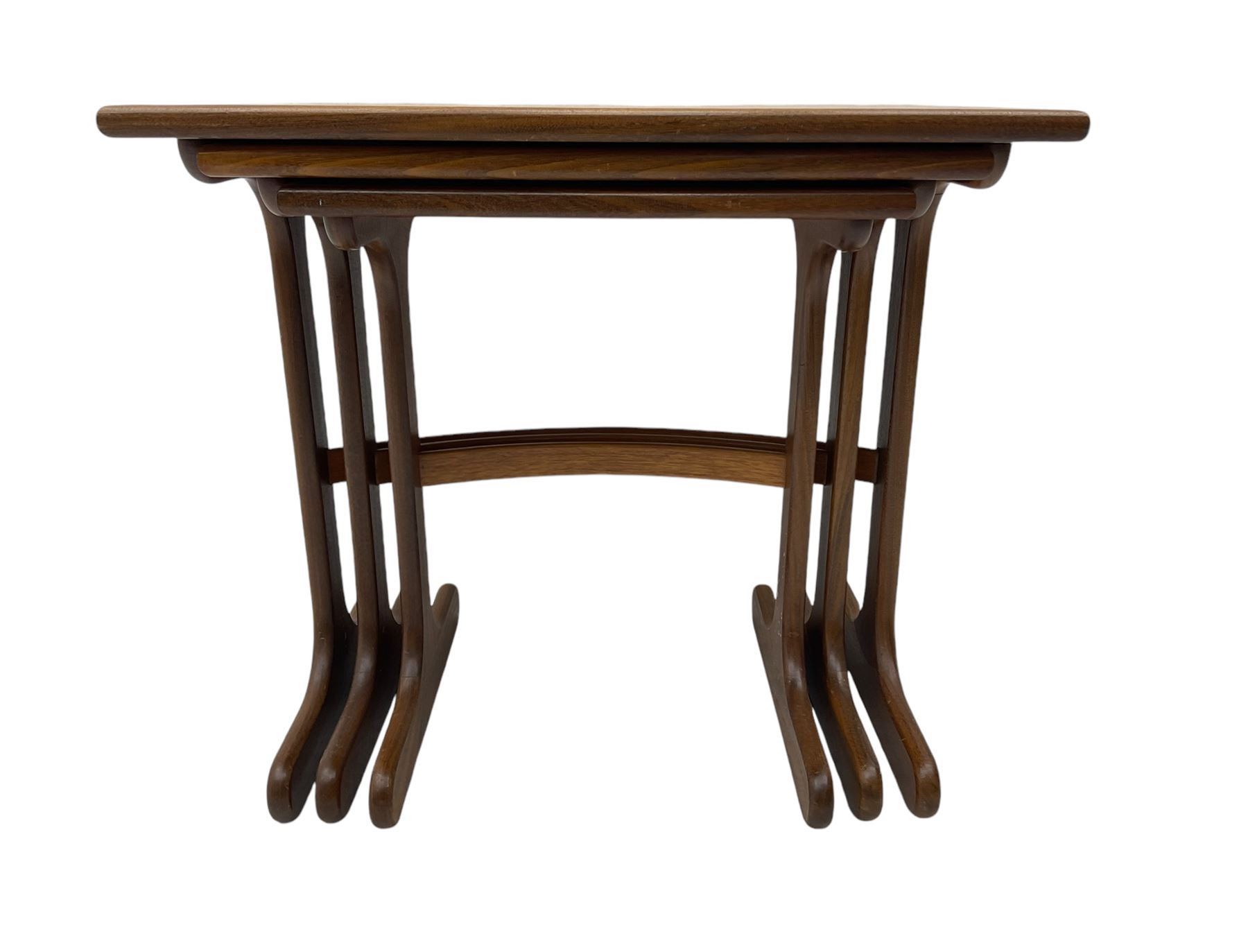 G-Plan - nest of three teak tables 
