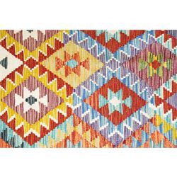 Chobi Kilim multi-coloured ground rug 