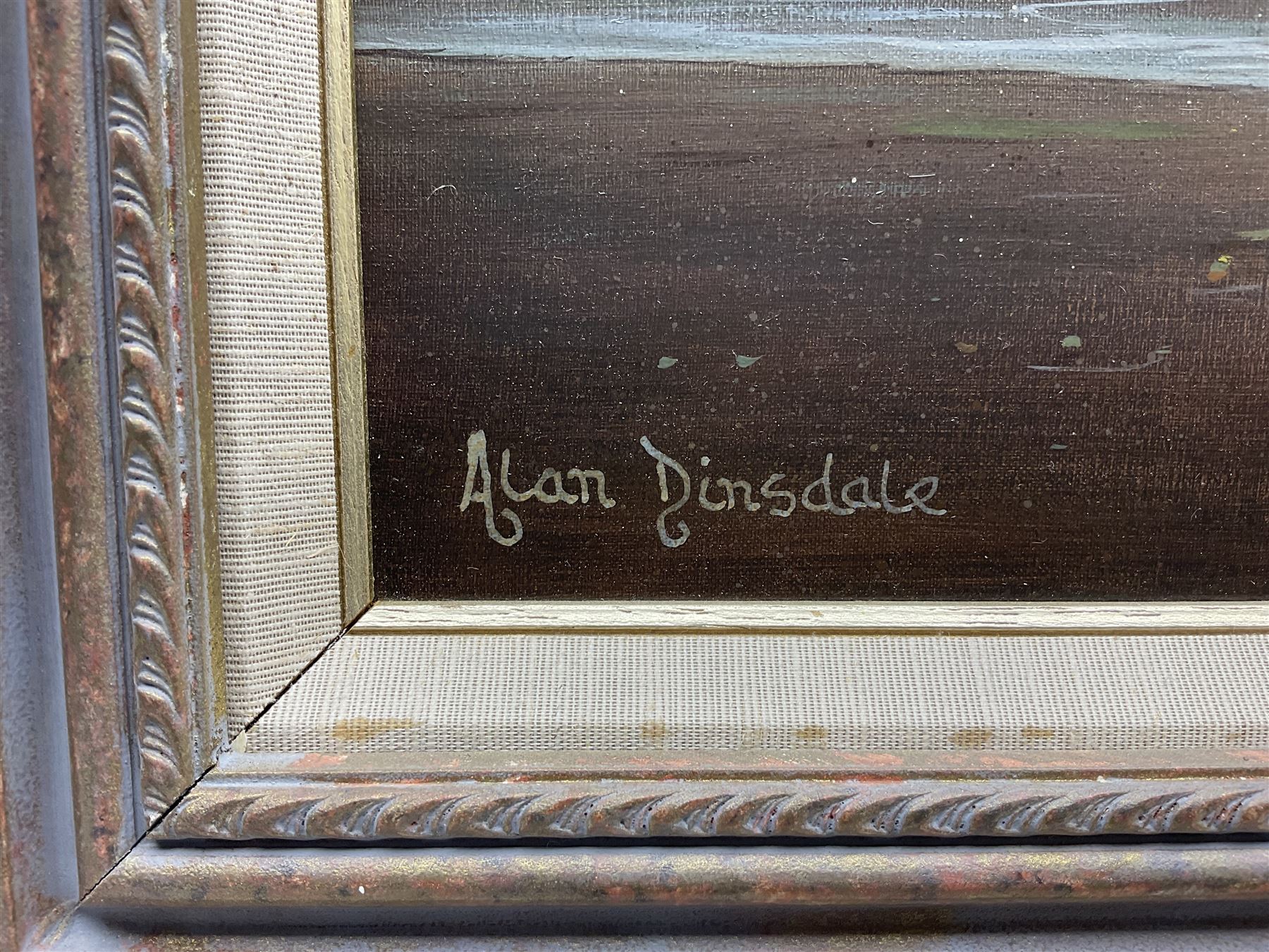 Alan Dinsdale (British 1939-): Sunrise on the Shoreline, oil on canvas signed 45cm x 60cm