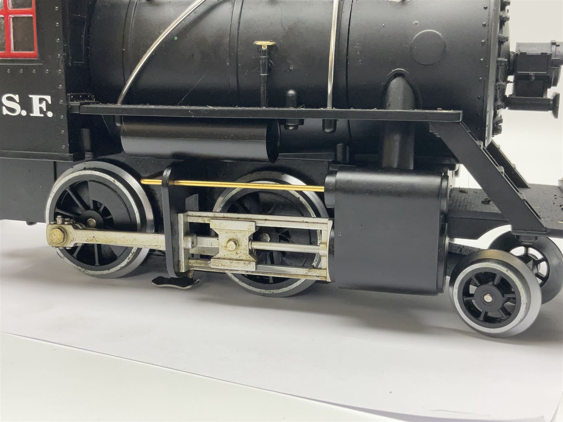 LGB (Lehmann Gross Bahn) G scale, gauge 1 2-4-0 steam locomotive, No 20231, in Santa Fe black livery, numbered 1217, unboxed
