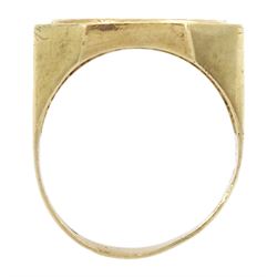 South Africa 1980 1/10 ounce fine gold Krugerrand coin, loose mounted in 9ct gold ring, hallmarked