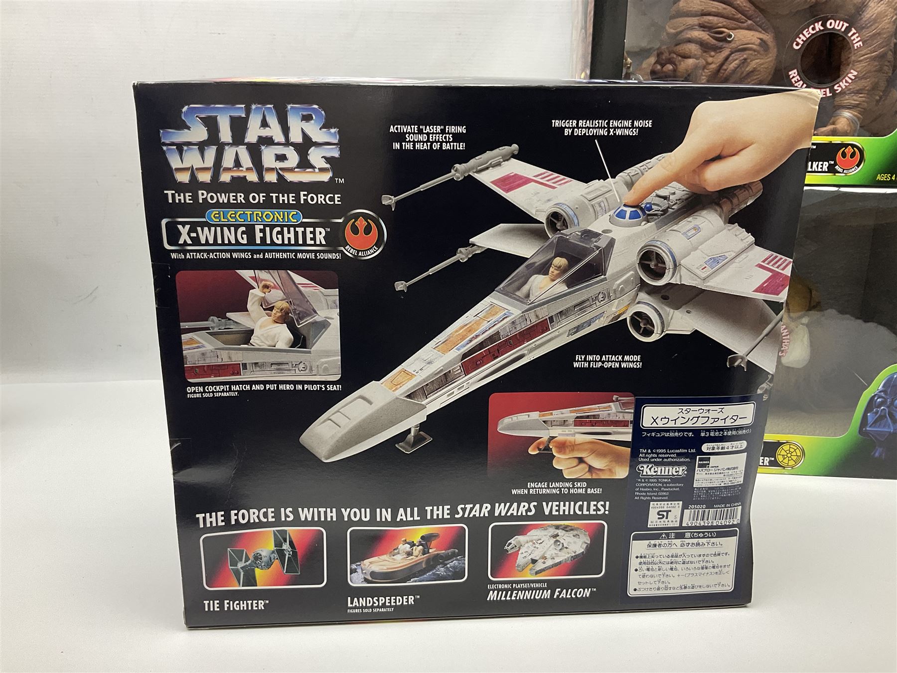 Star Wars - The Power of the Force - Electronic X-Wing Fighter; Rancor and Luke Skywalker; Bantha and Tusken Raider; Jabba the Hutt and Han Solo; and Ronto and Jawa; all in sealed boxes (5)