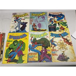 Spider-Man comics (1982-1985) nos 500-527, 529-535, 537-552, 579-602, 604-614, 620-626, and 628-631 (97)