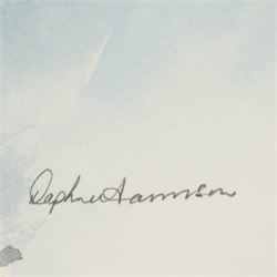 Daphne Harrison (Northern British Contemporary): Brown Trout and Rainbow Trout, pair watercolours signed 31cm x 37cm (2)