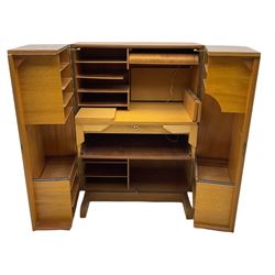Mid-20th century teak office cabinet by Heco industries 