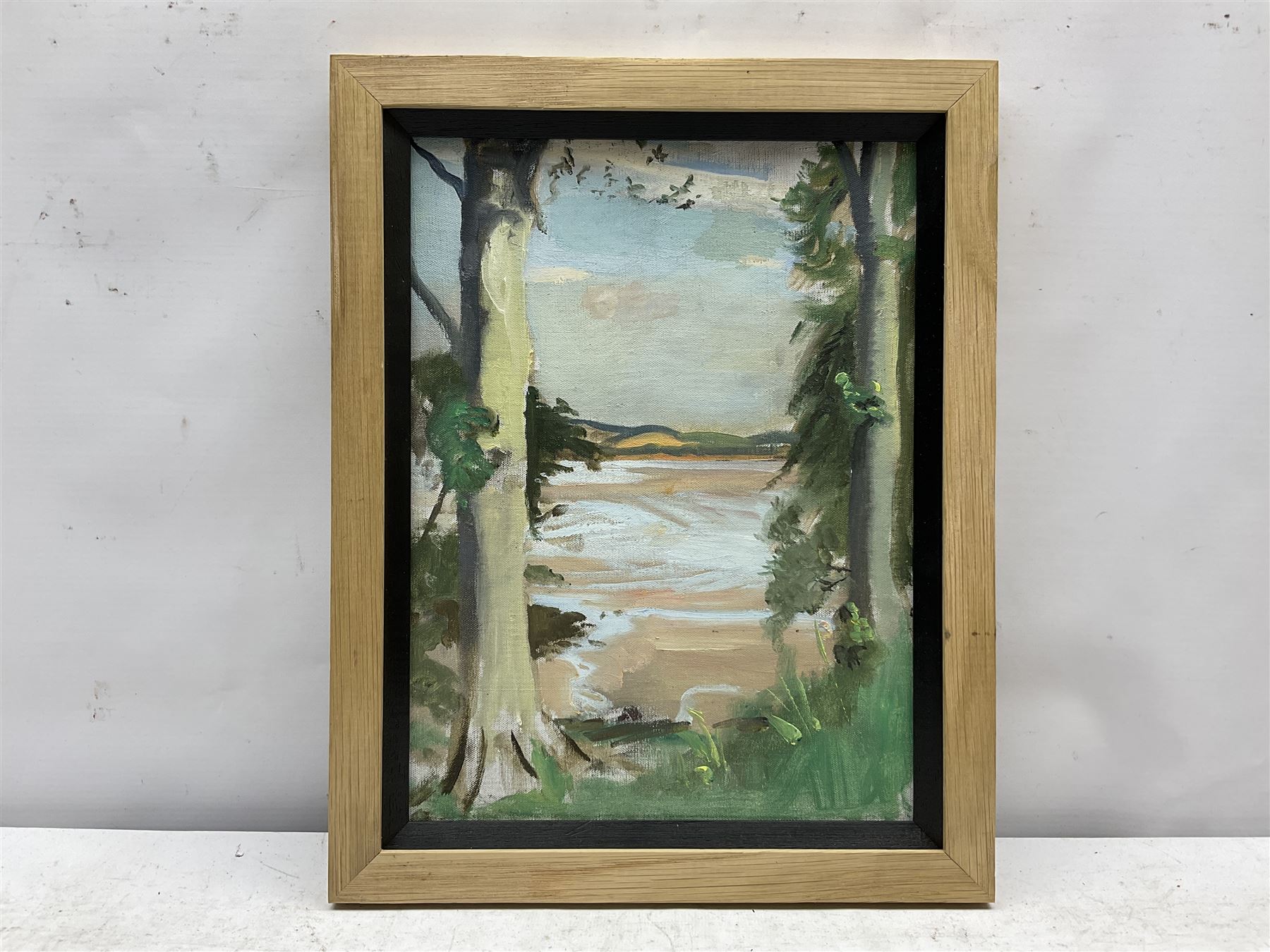 Sir William Oliphant Hutchison PRSA (Scottish 1889-1970): 'Aberdeen' & 'An Estuary', pair oils on canvas board unsigned 29cm x 22cm (2)
Provenance: with Abbott and Holder, Museum St., London; the artist's estate, labels verso