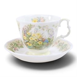 Royal Doulton Brambly Hedge Afternoon tea sets, for Spring, Summer and Autumn, together with winter plate and saucers and two trinket dishes   