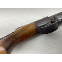 Early 20th century BSA Standard .177 Cal. Air Rifle (No.1), early A prefix number A67, with blued finish, top-loading, push-button underlever action, walnut semi-pistol grip stock with chequered BSA logo L101cm overall; with contemporary canvas case; NB: AGE RESTRICTIONS APPLY TO THE PURCHASE OF AIR WEAPONS.