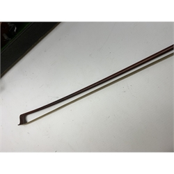 An early 20th century violin, The Maidstone, Murdoch & Co, London, with one piece maple back and spruce top, 60cm long, with bow, and ebonised coffin shaped case. 