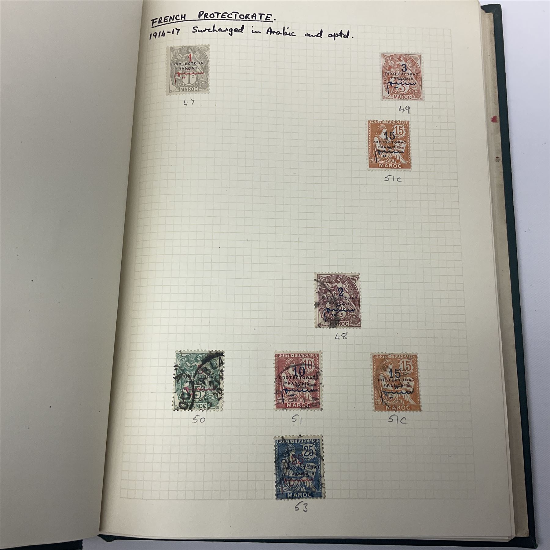 Stamps including British occupation of Italian Colonies overprints, French Morocco stamps with Tanger overprints, surcharges etc, housed in two albums