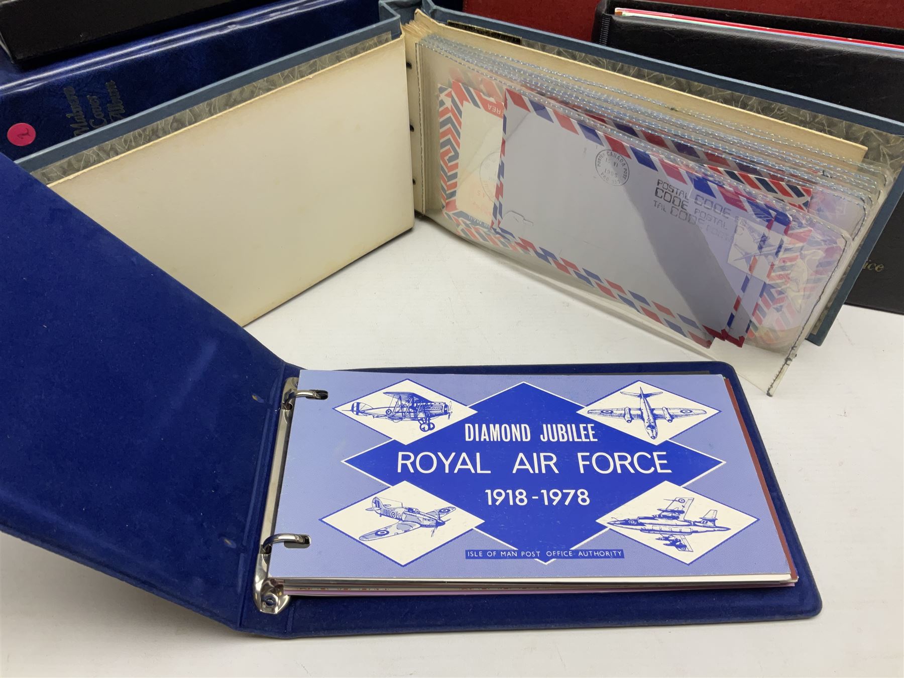 Stamps including first day covers, Royal Mail PHQ cards, Australia, Germany, Canada, Cyprus, Ceylon, Falkland Islands, France etc, housed in various albums, in one box