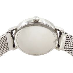 Tissot Everytime ladies stainless steel quartz wristwatch, Ref. 143210, silvered dial with baton hour markers, on integral interchangeable bracelet, boxed