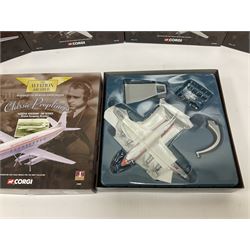 Corgi - Aviation Archive, eleven ‘Classic Propliners’ 1:144 scale models comprising Vickers Viscount models; 47601 700 Series British European Airways; 47602 Parcelforce; 47603 Continental Airlines; 47604 800 Series Lufthansa; 47605 700 Series British Eagle no.391/2900; 47606 806 Virgin Atlantic Airways; 47607 802 British European Airways; 47608 806 British Airways no.985/3000; 47609 836 British Midland Airways no.1530/2500; AA30501 800 Aer Lingus no.651/2100; AA30503 800 British Air Ferries no. 1131/2100; all boxed (11) 