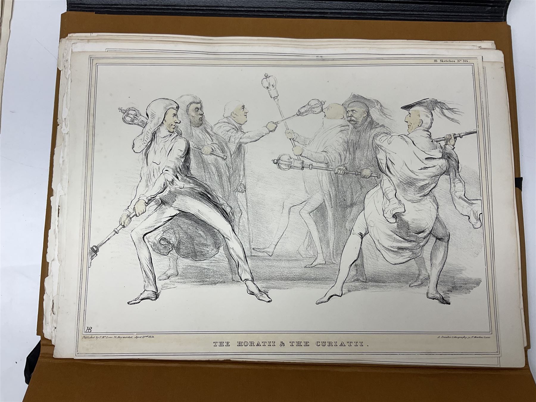 Doyle, John, pseud. H.B.; Political Sketches by H. B., volume 2 (only), published Thos. McLean, circa 1832, and a folio of loose sketches