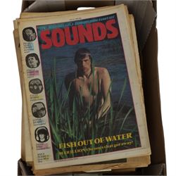1980s 'Sounds' music magazines, approximately two-hundred and seventy spanning the years 1980-1986