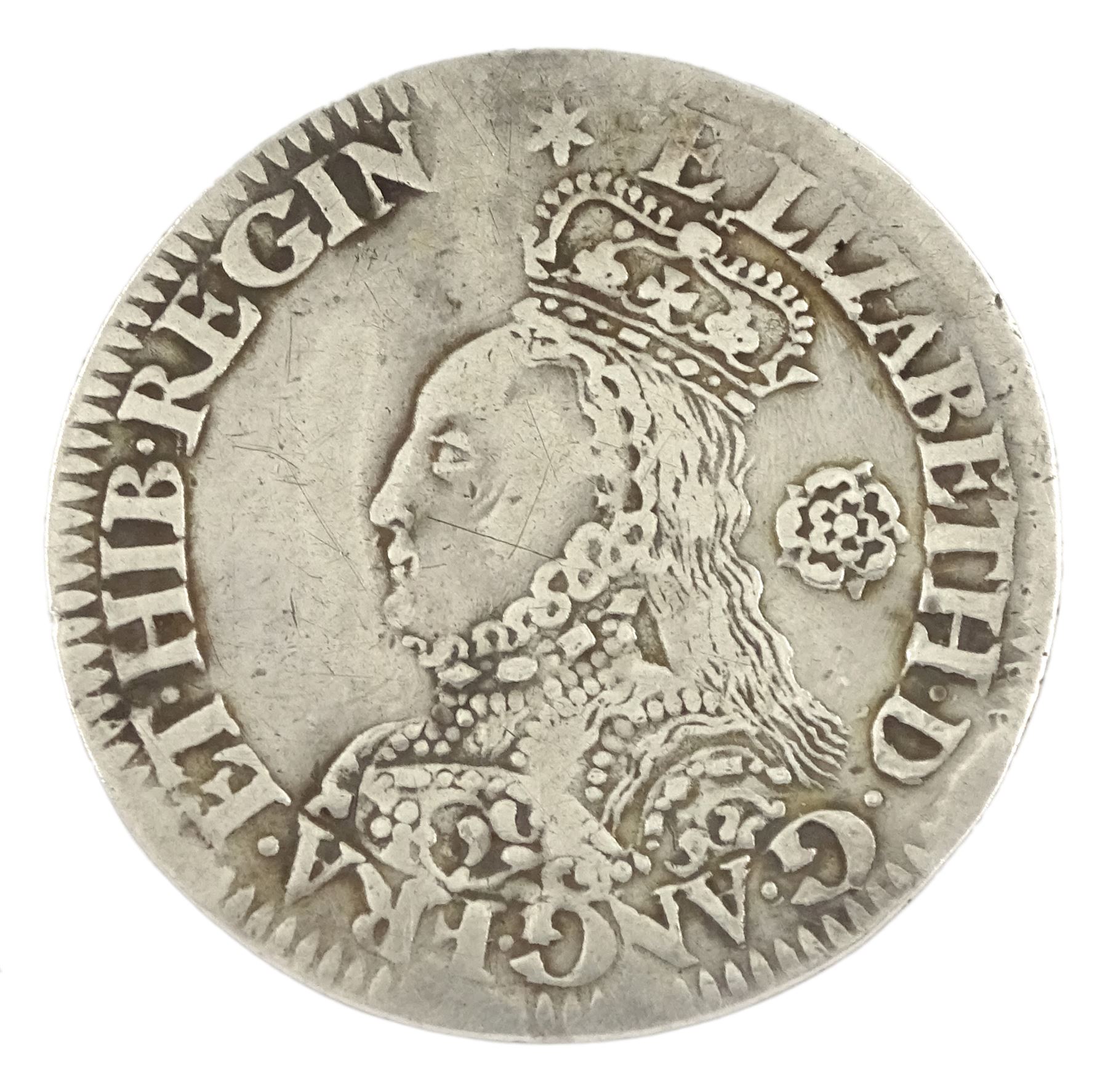 Elizabeth I 1562 milled silver sixpence coin