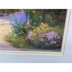 Thomas Kinkade (American 1958-2012): 'Cobblestone Village', offset lithograph no.1435/2050, with Certificate of Authenticity 45cm x 60cm