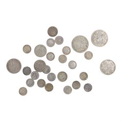 Approximately 92 grams of Great British pre-1920 silver coins