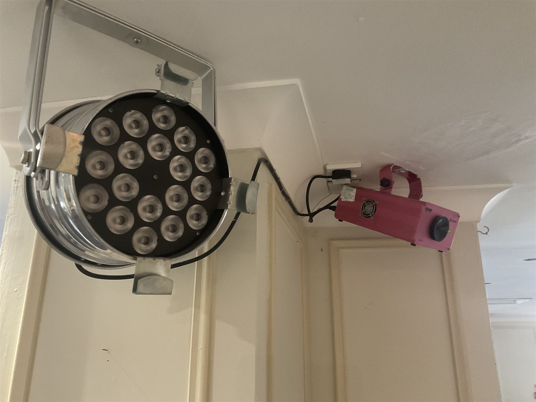 Disco Equipment - Denon DN-1800F, CDM8.4 mixing decks, Adastra power amplifier USA370, Crown LPS 800 amplifier, two EV 300 watt SX200 speakers, four Lanta disco lights, two Polaris lights, Skytec laser light, two APart 6W speakers- LOT SUBJECT TO VAT ON THE HAMMER PRICE - To be collected by appointment from The Ambassador Hotel, 36-38 Esplanade, Scarborough YO11 2AY. ALL GOODS MUST BE REMOVED BY WEDNESDAY 15TH JUNE.