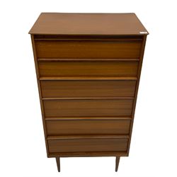 Austinsuite - Mid-20th century teak chest, fitted with six drawers