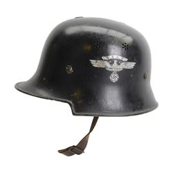 Third Reich M34 German fire helmet, with NSKK decal, complete with lining and chinstrap
