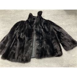 Four fur coats including two mink