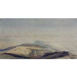 Richard Ernst Eurich OBE RA (British 1903-1992): Ingleborough, watercolour signed and dated '23, 13cm x 25cm 
Provenance: a gift to the vendor from the artist's nephew; supporting correspondence available on request.