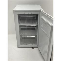 Small under counter refrigerator in white finish 