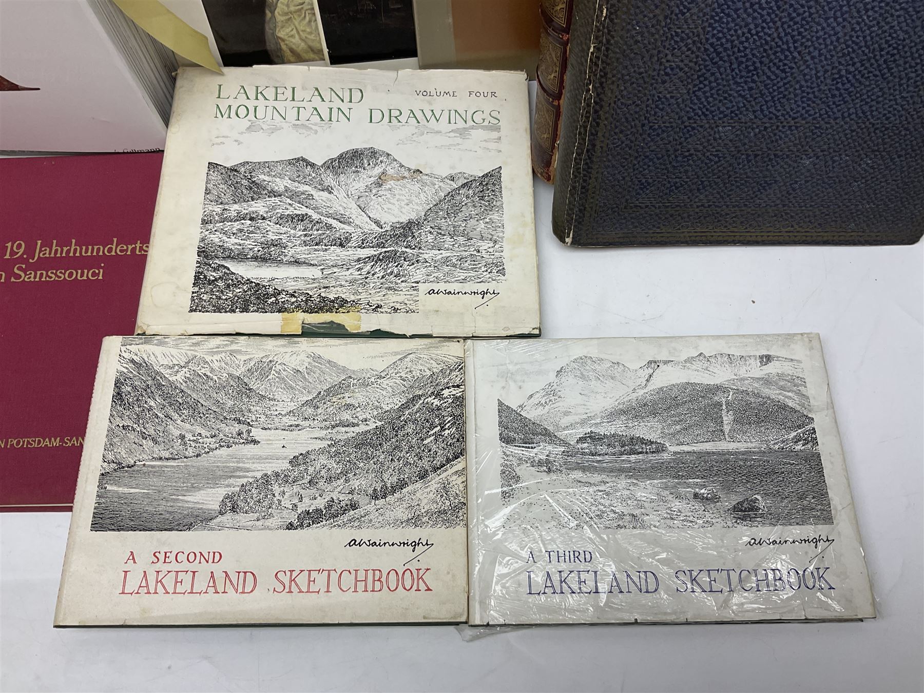 Group of art reference books and folios to include Ars Sacra Christian Art and Architecture of the Western World and Albert Anker 1831-1910, etc 
