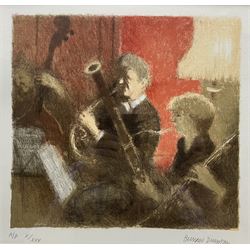 Bernard Dunstan RA (British 1920-2017): 'Schubert Octet', artist's proof lithograph signed and numbered X/XXV in pencil 27cm x 29cm