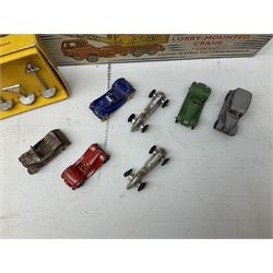 Dinky - Supertoys 20-Ton Lorry mounted Crane 'Coles' No.972; boxed; French made Miniature Road Sign Set No.41; boxed; and seven unboxed small die-cast models (9)