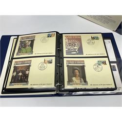 Commemorative stamps mostly relating to the Royal Family and Royal events, including Grenadines of St Vincent, Cayman Islands, Sierra Leone etc, housed in five 'The Royal Family' ring binder albums
