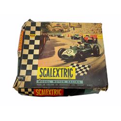 Scalextric - Marks & Spencer Starsky & Hutch set with '76 Gran Torino and Chevrolet Corvette cars, boxed; an earlier Tri-ang Scalextric 'Set 30' Model Motor Racing set containing Lotus and Cooper racing cars with controllers, track, figures and instruction pack, boxed; and a Scalextric catalogue Fifth edition c1964