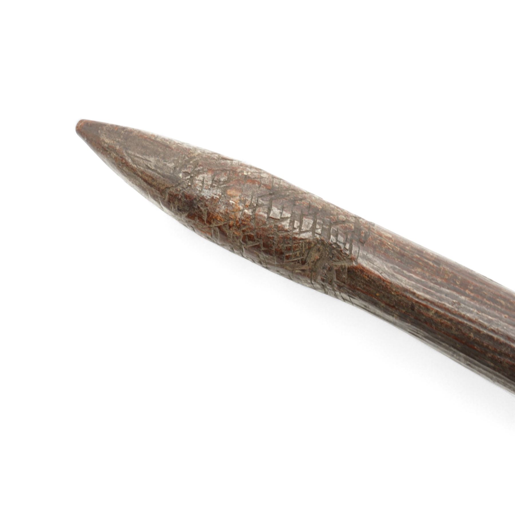 Two Australian Aboriginal digging sticks, longer 71cm