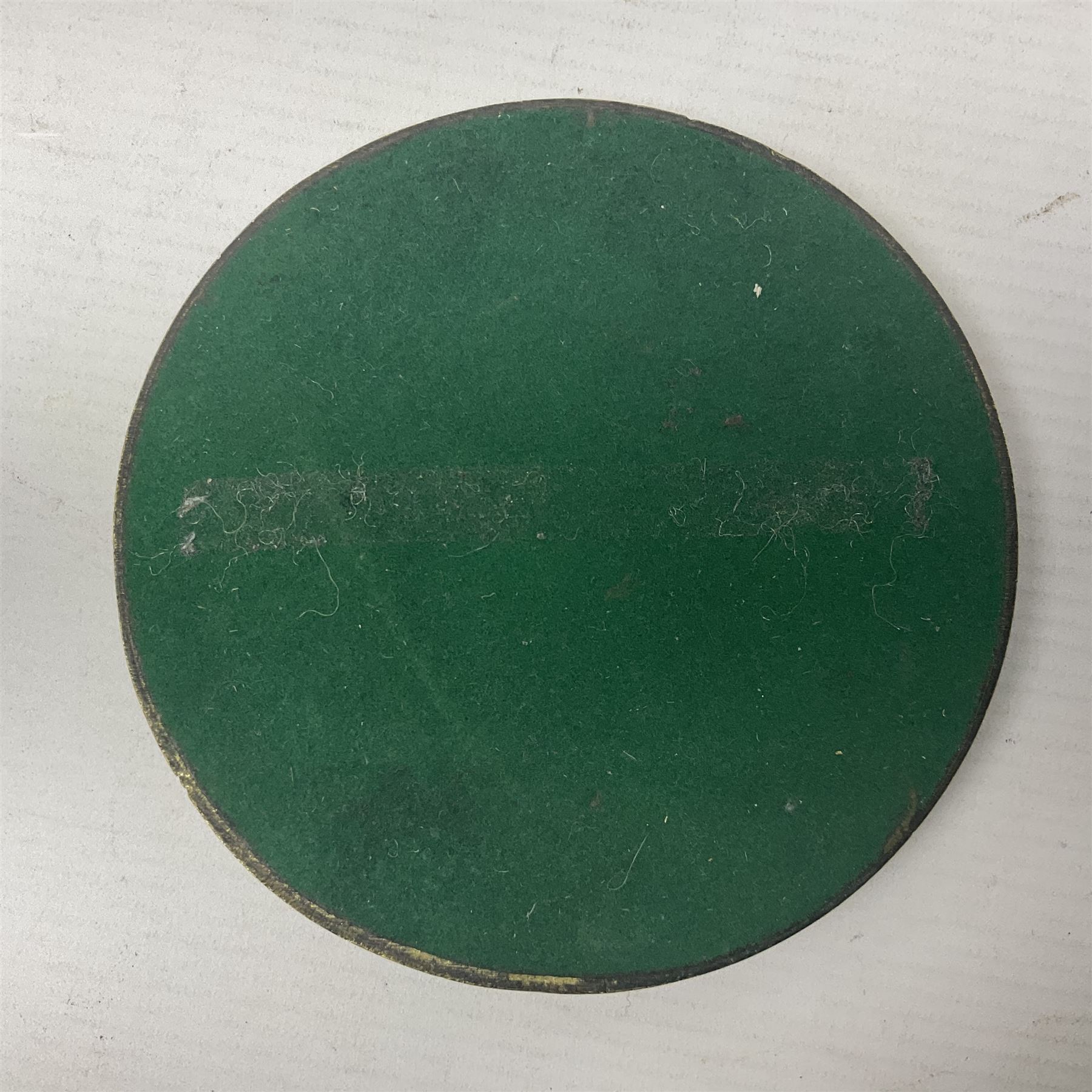 Mid-20th century French Foreign Legion heavy cast brass circular presentation plaque for the 3rd REI 2eme Compagnie Kourou, inscribed to Cpl. Martin (Indochine 1940s/50s) D11.5cm