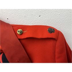 York and Lancaster Regimental mess uniform of jacket and trousers; together with Royal Artillery peaked cap