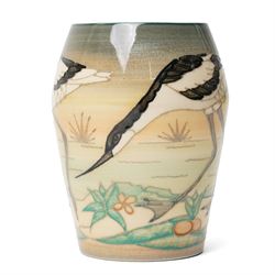 Sally Tuffin for Dennis China Works Avocet vase, painted and impressed marks to base, H16cm