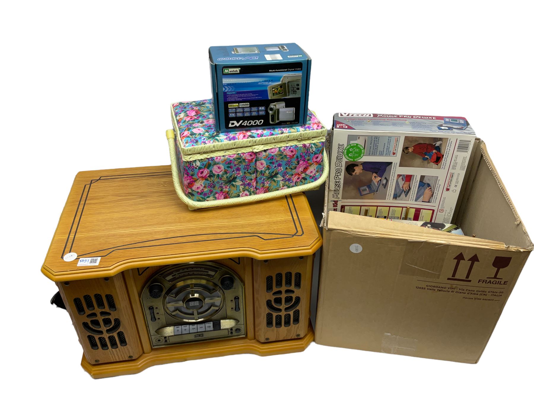 Vivitar Digital Video Recorder 410, in original box, Mustek DV4000, Music M8 music player, V Tech Talking Whiz Kid etc