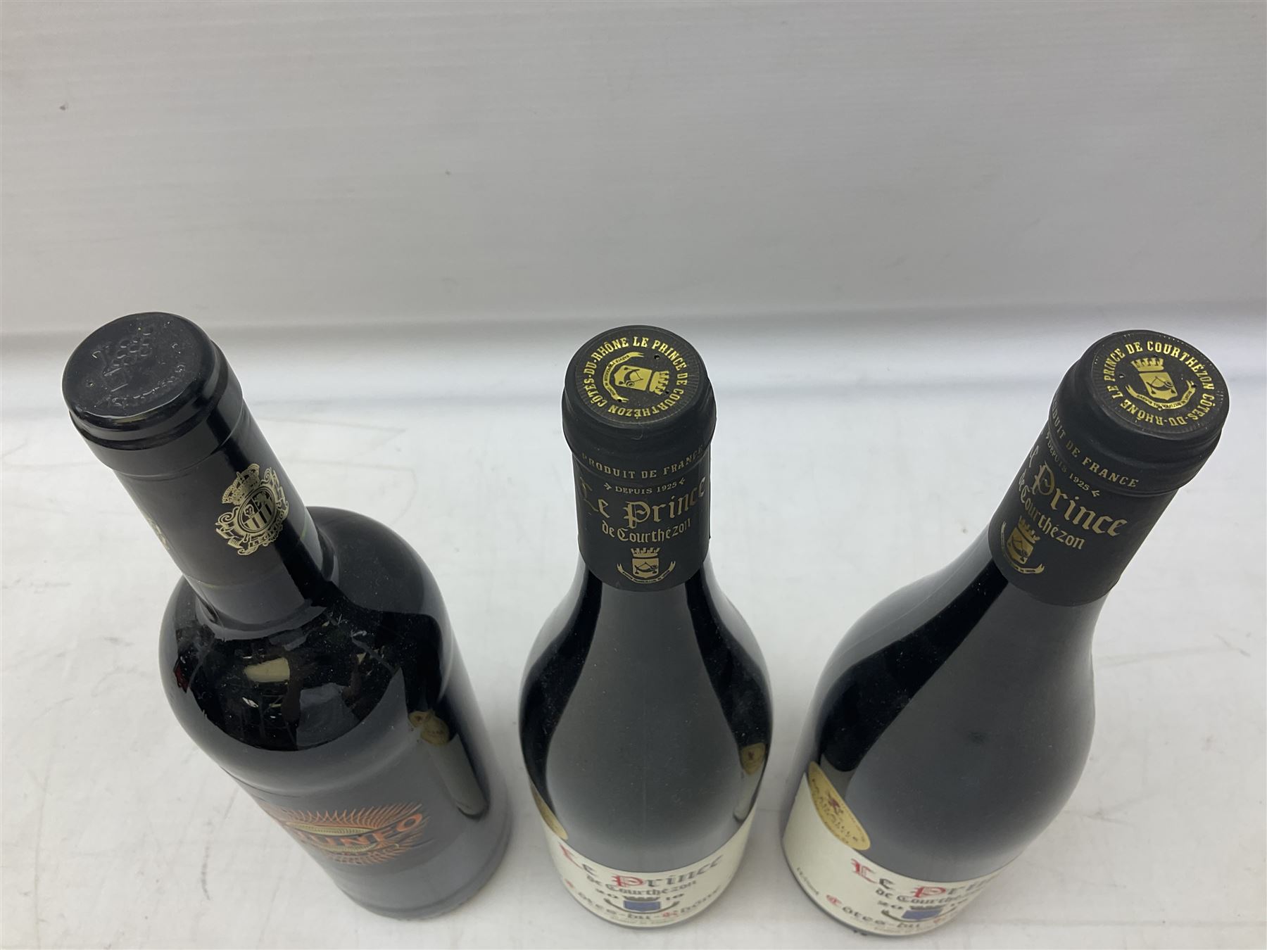Dow's Trademark Finest Reserve Port, 75cl 20% vol, mixed red wines, two bottles Cuvee Du Vatican Cotes-du-Rhone Reserve de l'abbe 2016, 750ml 14%, Corsiero Nero Nero di Troia 750ml 13% vol and six others of various contents and proofs (9)