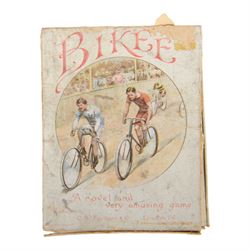 Early 20th century and later puzzles and games, including Bikee, 'A Novel and Very Amusing Game', by C.W. Faulkner & Co, Multum-In-Parvo Puzzle by RJ London, The Original 15 Puzzle by RJ London, The Chinese Zig-Zag 'A Wonderful and Extraordinary Puzzle', The Subway Puzzle by R Journet London, etc, all in glazed wooden display case