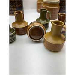 Collection of Hornsea Heirloom pottery, including storage jars, jugs and nine coffee pots
