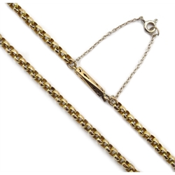 Victorian gold belcher chain necklace stamped 9c