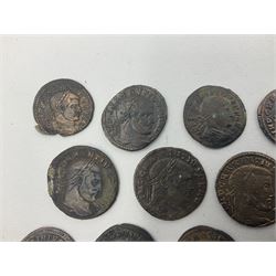 Roman Imperial Coinage, Maxentius, Licinius and Maximinus II, twenty four assorted bronze folles of various mints (26)