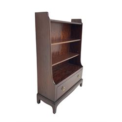 Stag Minstrel - mahogany open bookcase with drawer