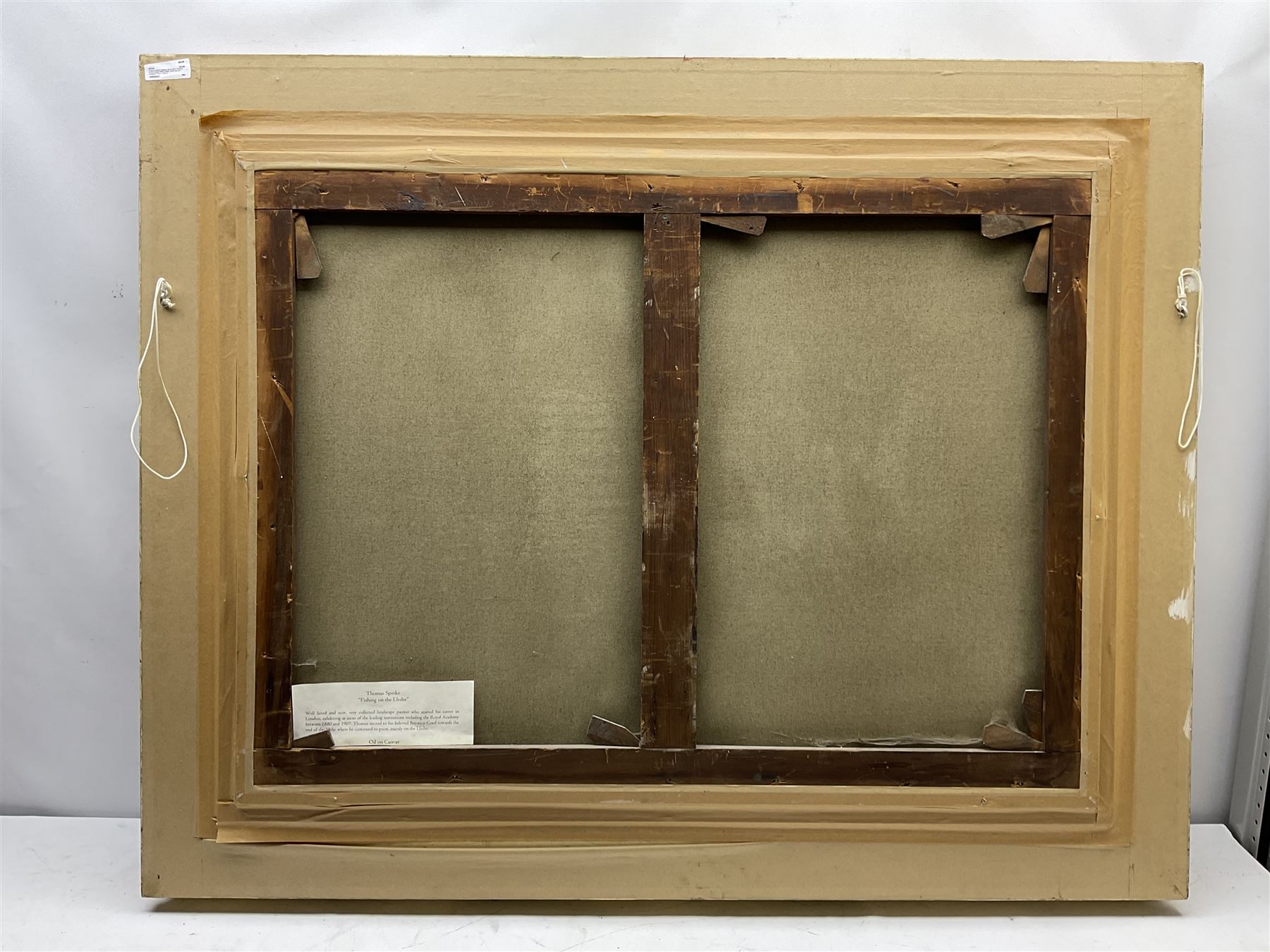 Thomas Spinks (British 1847-1927): 'Fishing on the Lledre' North Wales, oil on canvas unsigned 75cm x 100cm